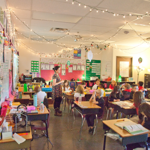 teacher having a class session